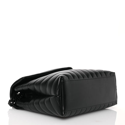 Saint Laurent Calfskin Y Quilted Monogram Monochrome Medium Loulou Chain Satchel Black 4 of 11