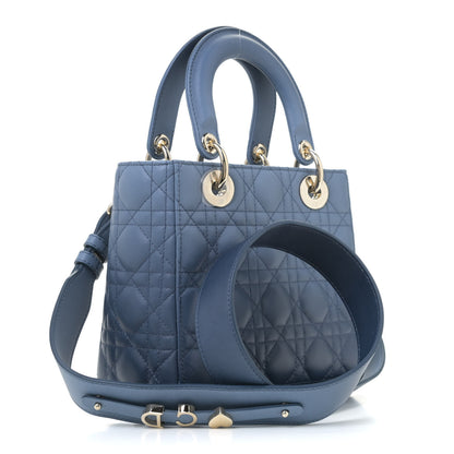 Christian Dior Lambskin Cannage Gradient Small My ABCDior Lady Dior Indigo Blue 4 of 12