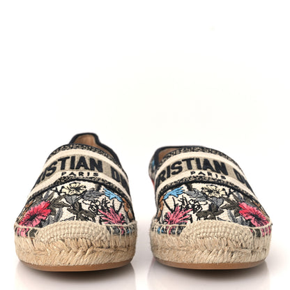 Christian Dior Canvas Mille Fleurs Embroidered Granville Espadrille 36.5 Multicolor 3 of 10