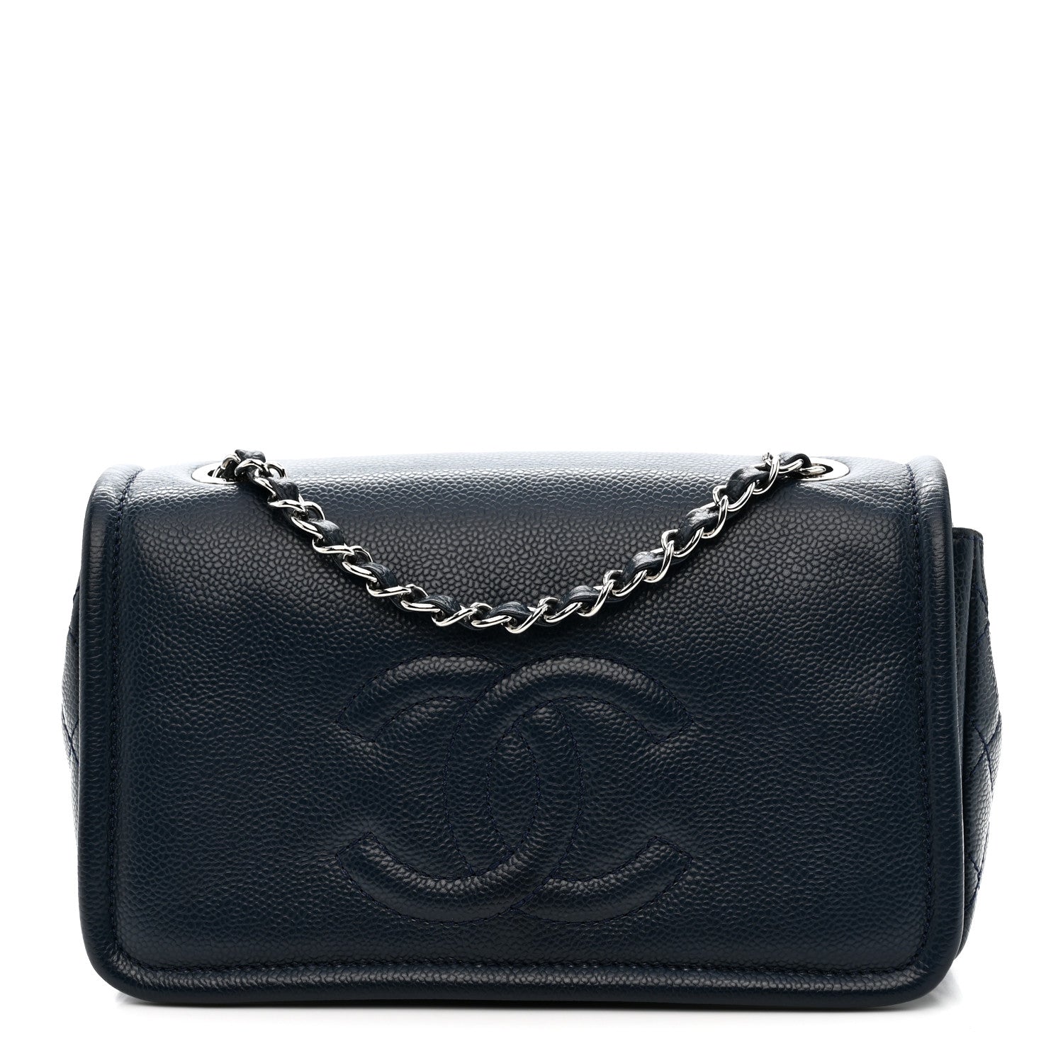 Chanel Caviar Medium Timeless CC Flap Navy Blue 1 of 11
