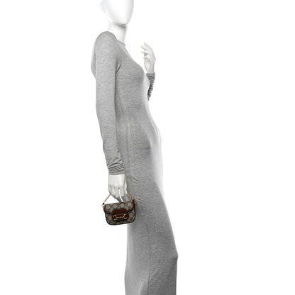 Gucci GG Supreme Monogram Azalea Calfskin Web Horsebit 1955 Wallet On Strap Beige Ebony Brown Sugar 2 of 10