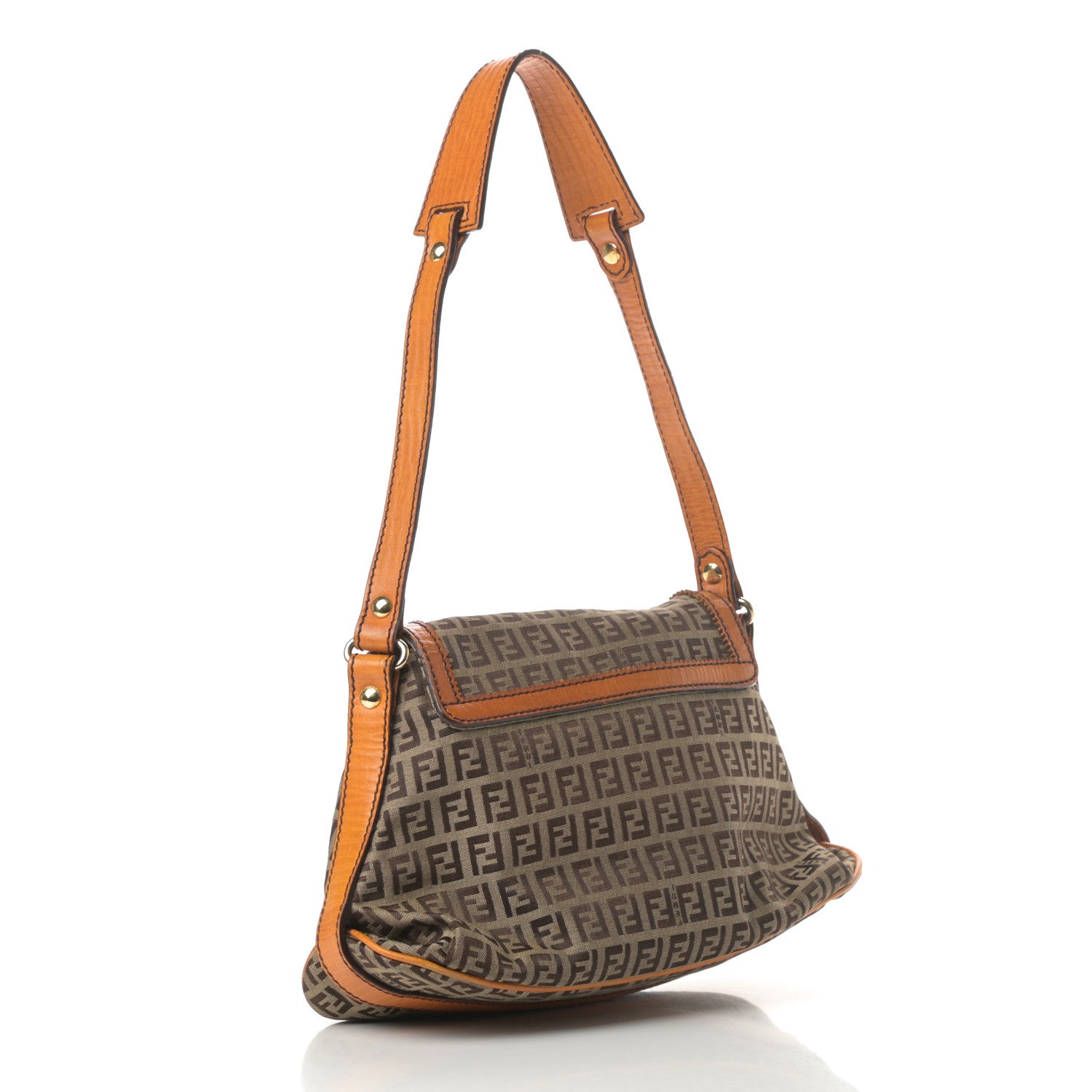 Fendi Zucchino Shoulder Bag Brown 3 of 12