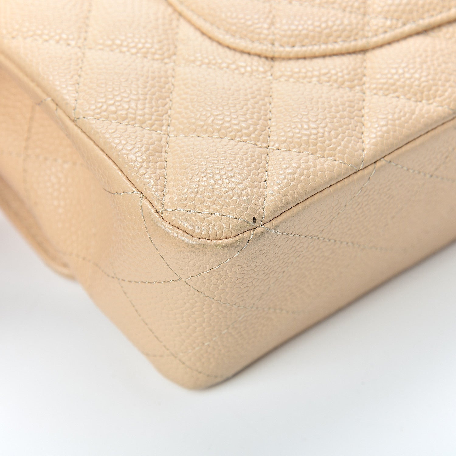 Chanel Caviar Quilted Medium Double Flap Beige 11 of 20