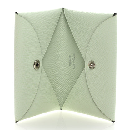 Hermes Epsom Calvi Card Case Vert Fizz 5 of 6