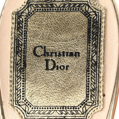 Christian Dior Metallic Songe 100mm Pumps 37 Or 7 of 12