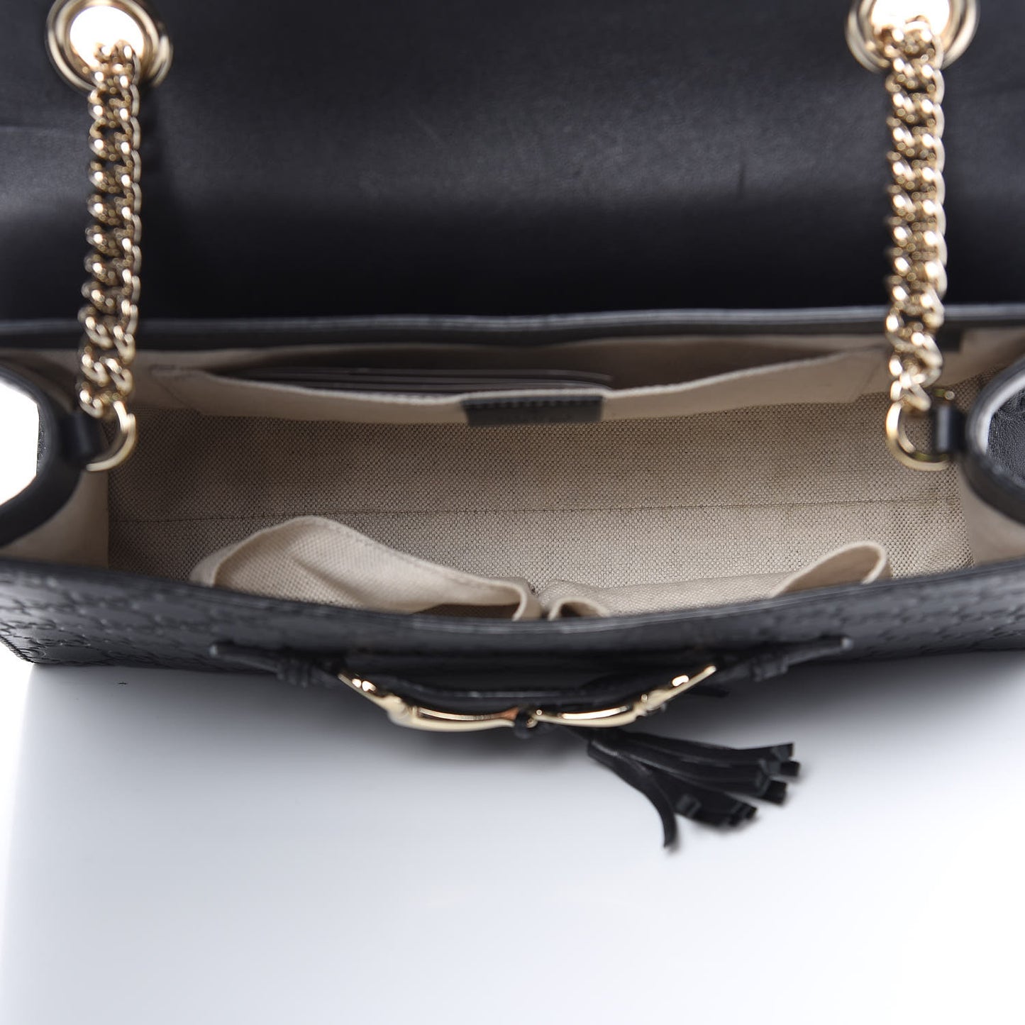 Guccissima Medium Emily Chain Shoulder Bag Black
