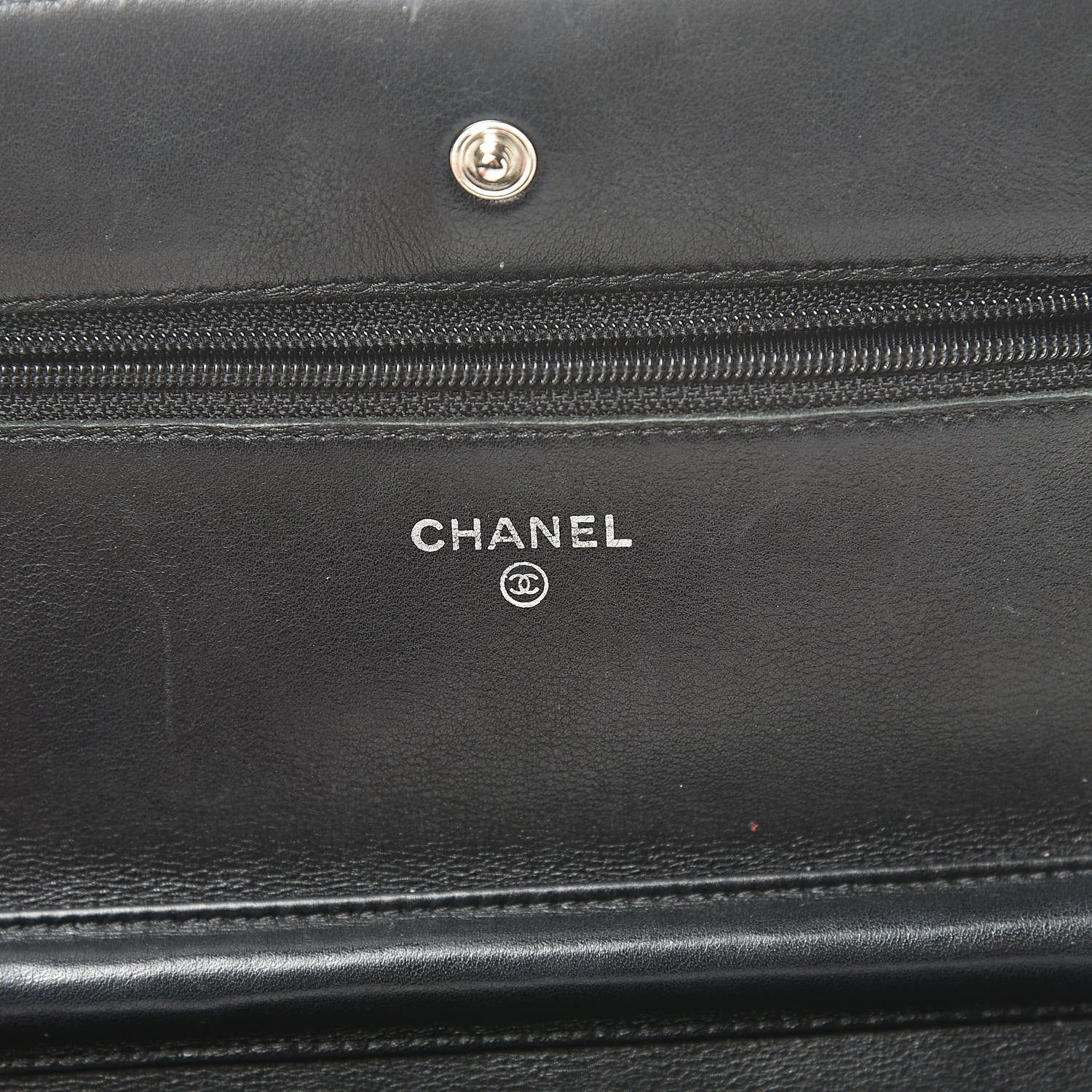 Chanel Patent Quilted Wallet On Chain WOC Black 6 of 14