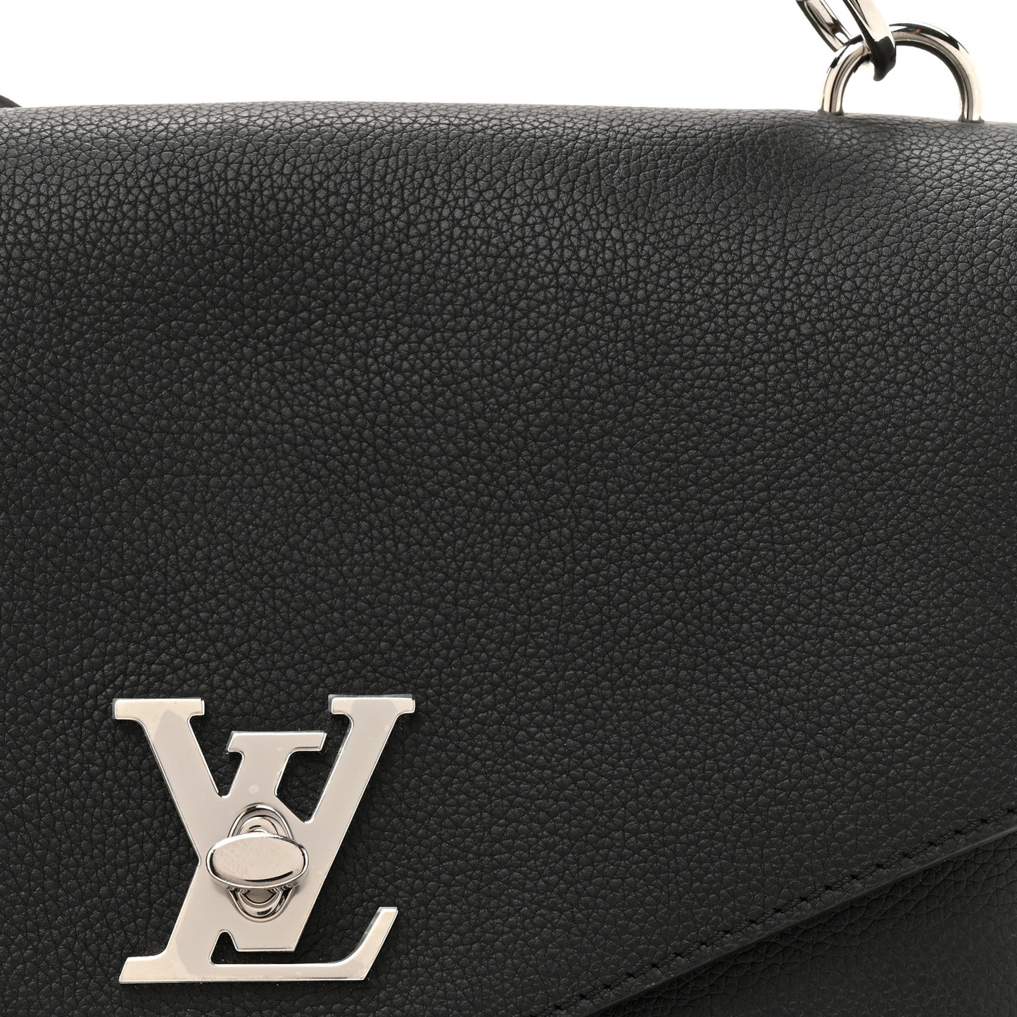 Soft Calfskin My Lockme Top Handle Black