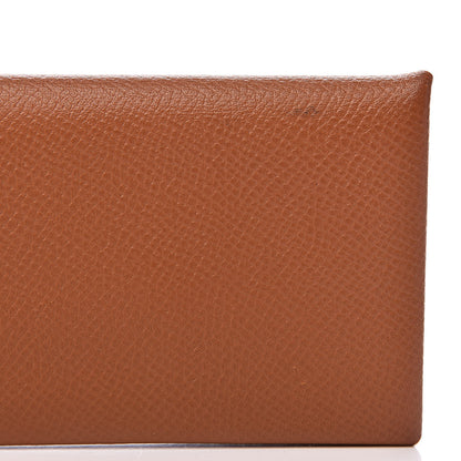 Hermes Epsom Calvi Card Case Gold 9 of 9