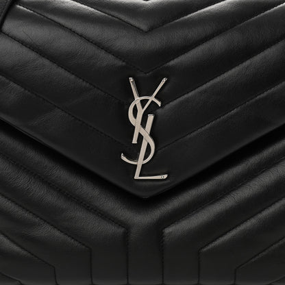 Saint Laurent Calfskin Y Quilted Monogram Medium Loulou Chain Satchel Black 8 of 11