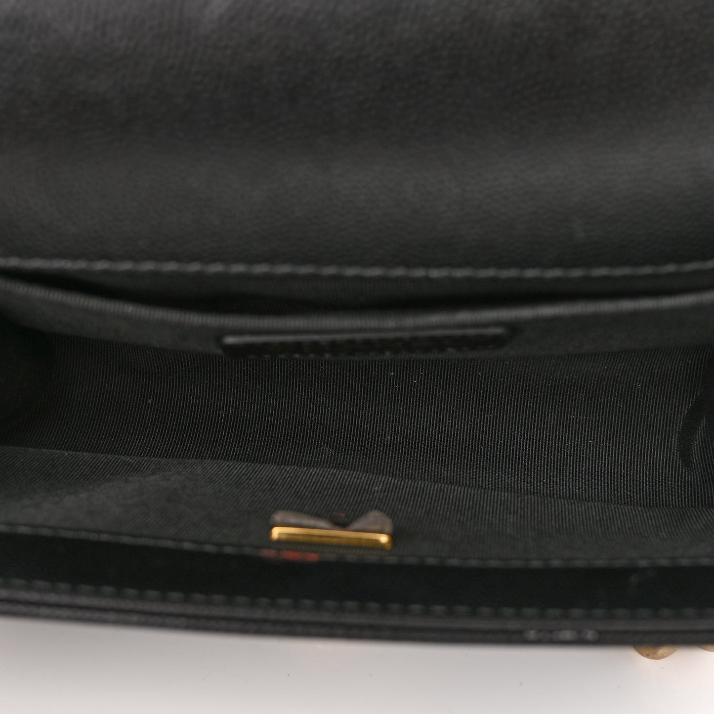 Caviar Quilted Small Boy Flap Black