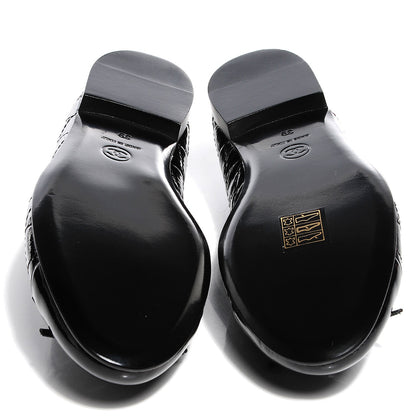 Chanel Patent Quilted Cap Toe Ballerina Flats 39 Black 5 of 8