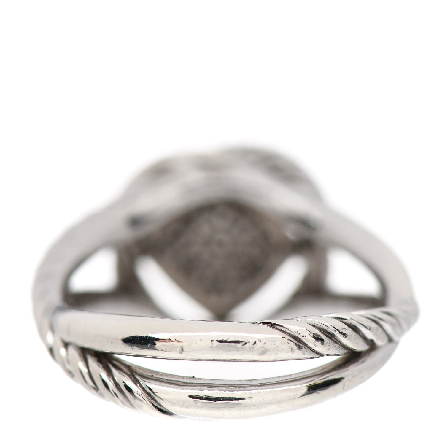 David Yurman Sterling Silver Diamond Pave 7mm Infinity Ring 52 6 4 of 6