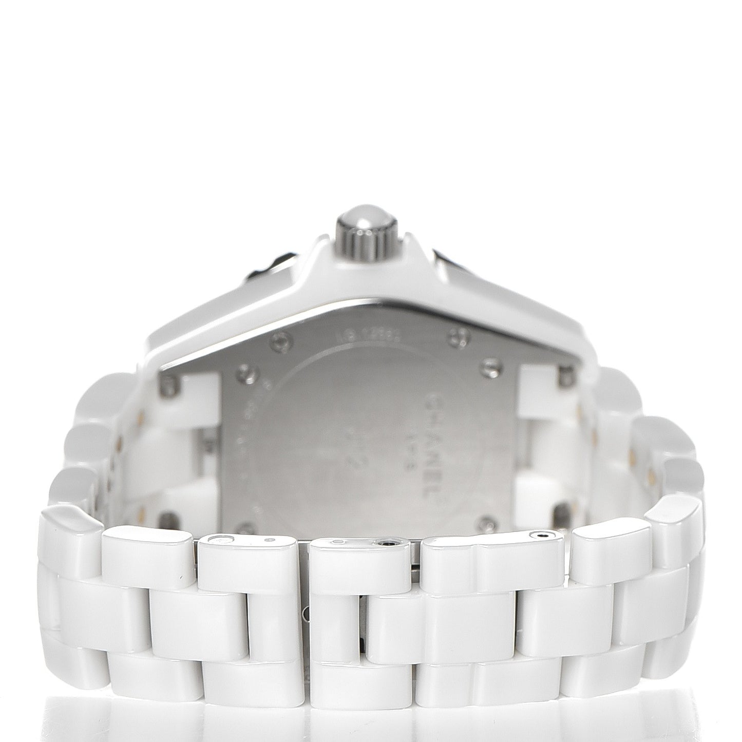 Stainless Steel Ceramic Diamond 33mm J12 Quartz Watch White