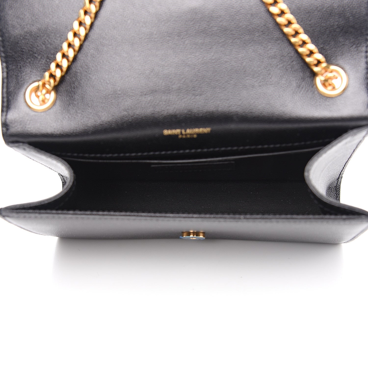 Saint Laurent Grain De Poudre Small Monogram Kate Satchel Black 4 of 9