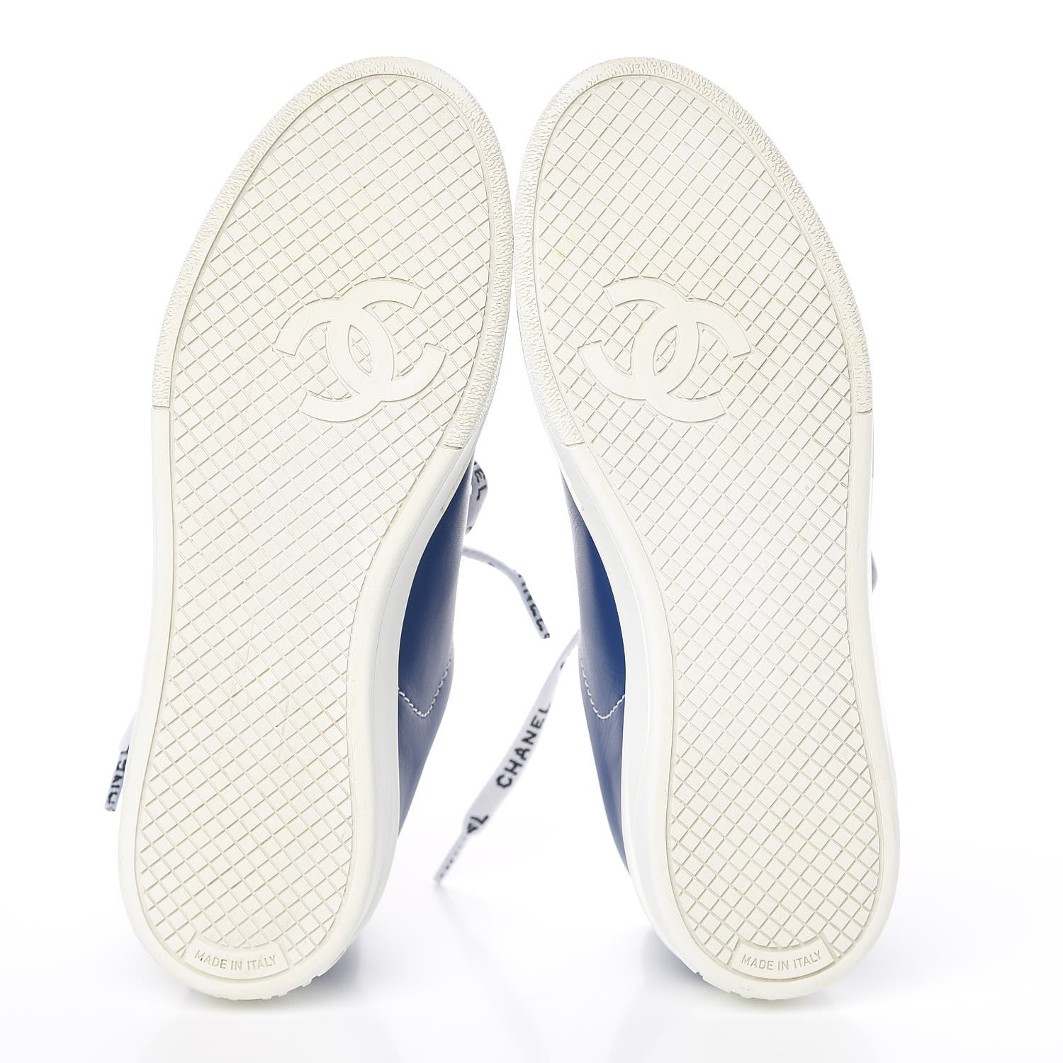 Chanel Calfskin Mens CC Sneakers 36 Royal Blue 10 of 14