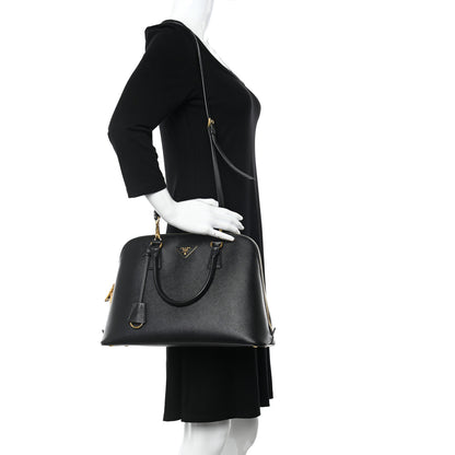 Prada Saffiano Lux Medium Promenade Tote Black 2 of 19