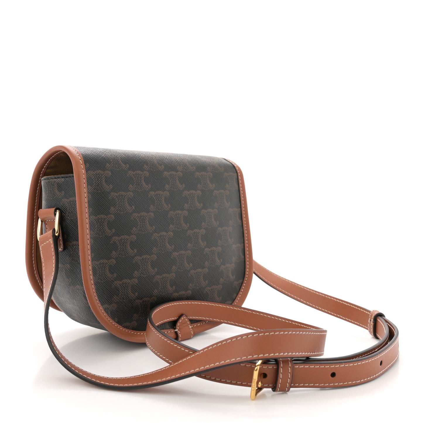 Triomphe Canvas Medium Folco Bag Tan