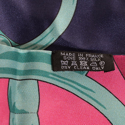 Hermes Silk Eperon D'Or Remix Maxi Twilly Rose Indien Cassis Vert 4 of 5