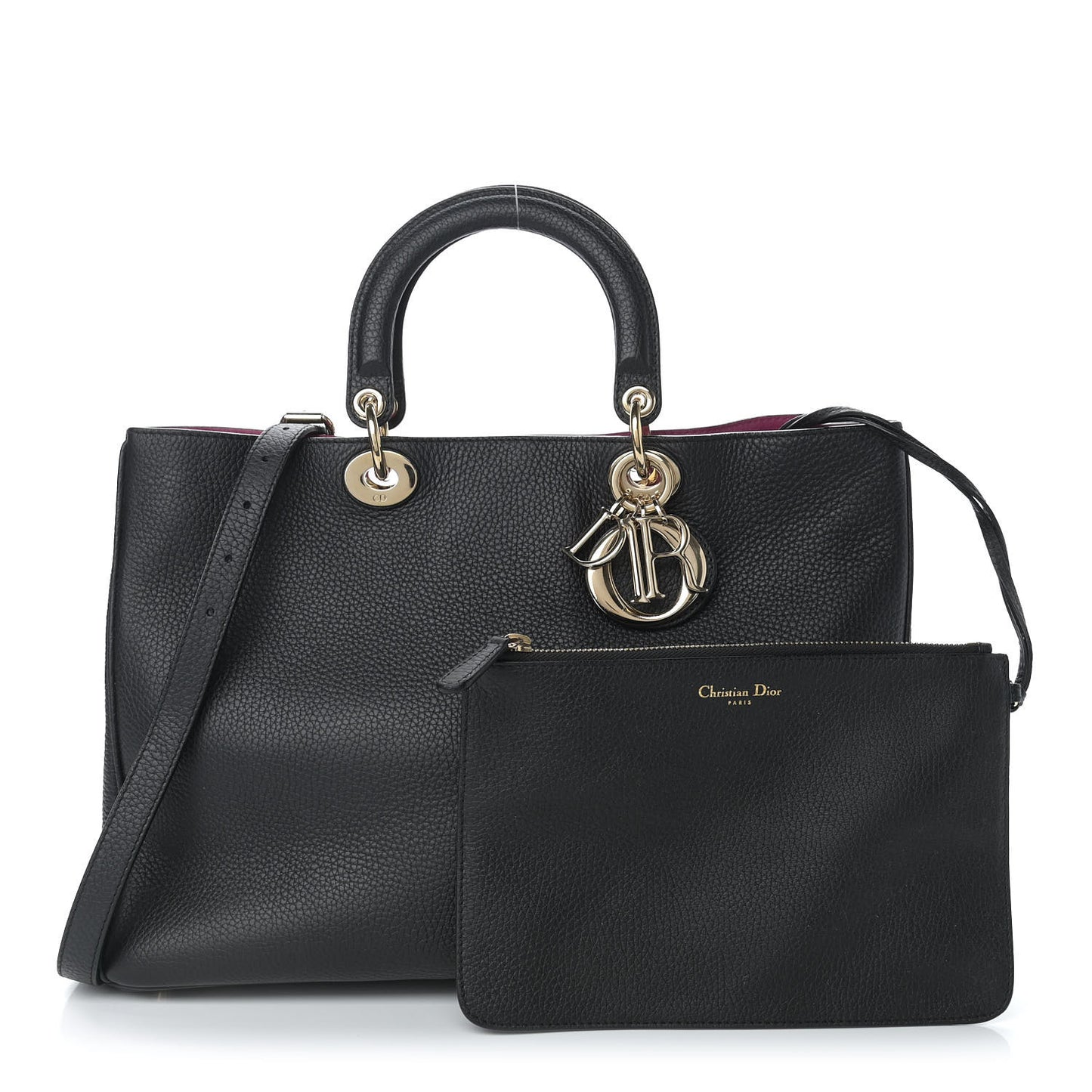 Bullcalf Large Diorissimo Tote Black Rose Indien