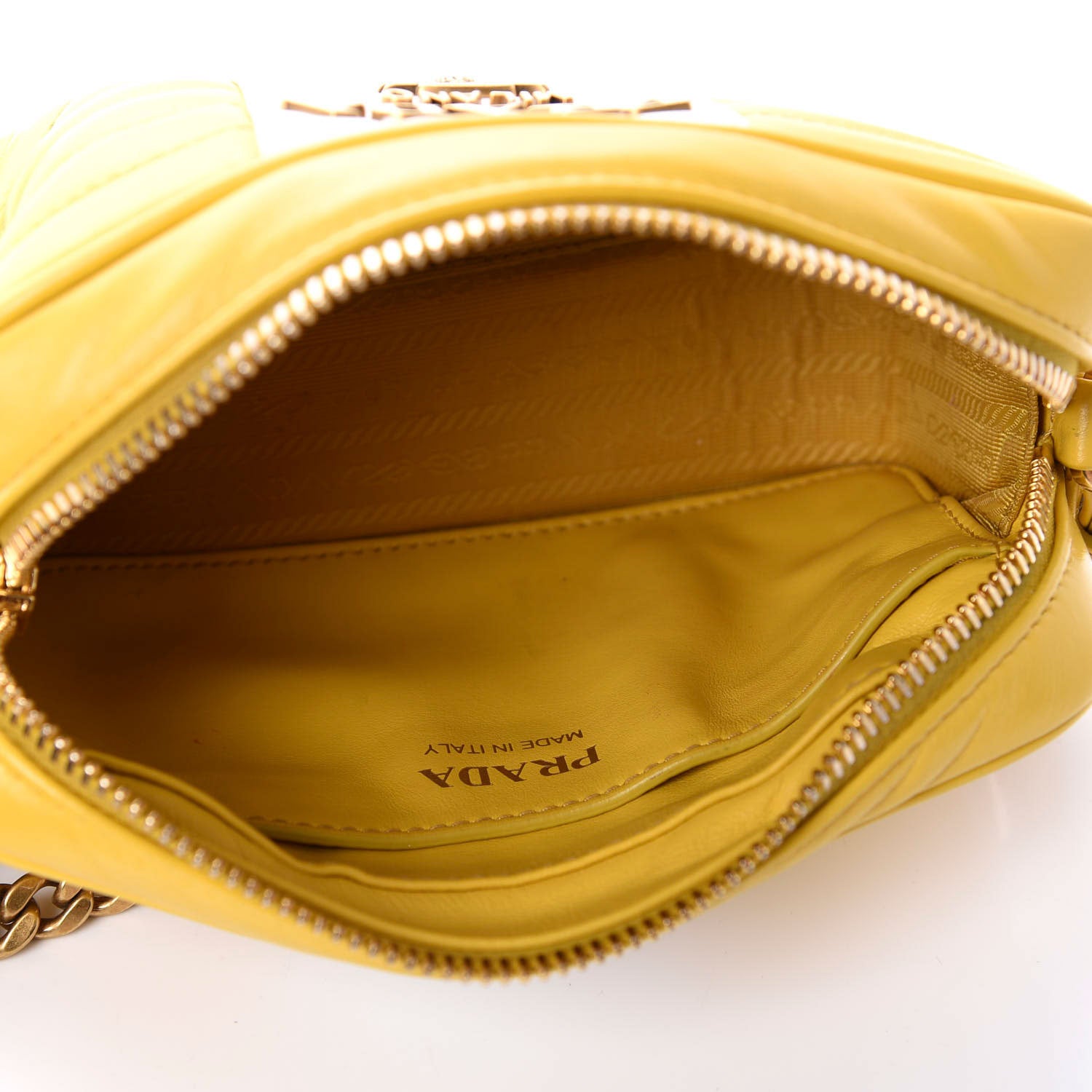 Prada Soft Calfskin Diagramme Crossbody Bag Soleil Bianco 5 of 9