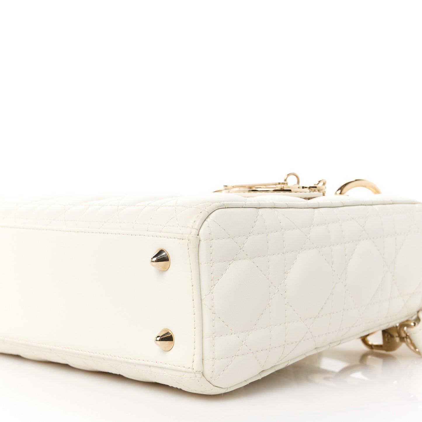 Lambskin Cannage Small My ABCDior Lady Dior White