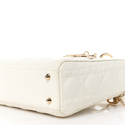 Christian Dior Lambskin Cannage Small My ABCDior Lady Dior White 10 of 11