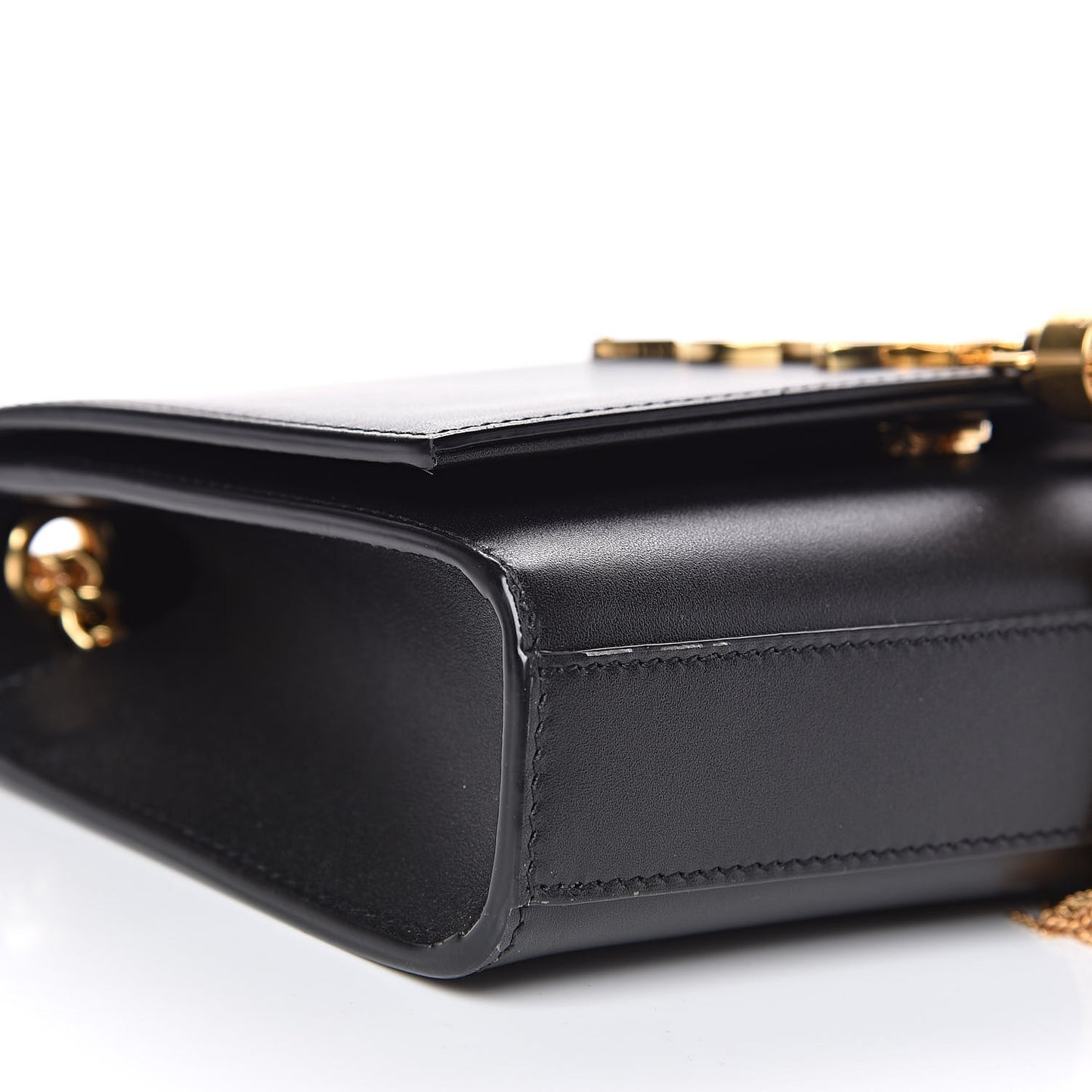 Calfskin Small Classic Monogram Kate Tassel Satchel Black