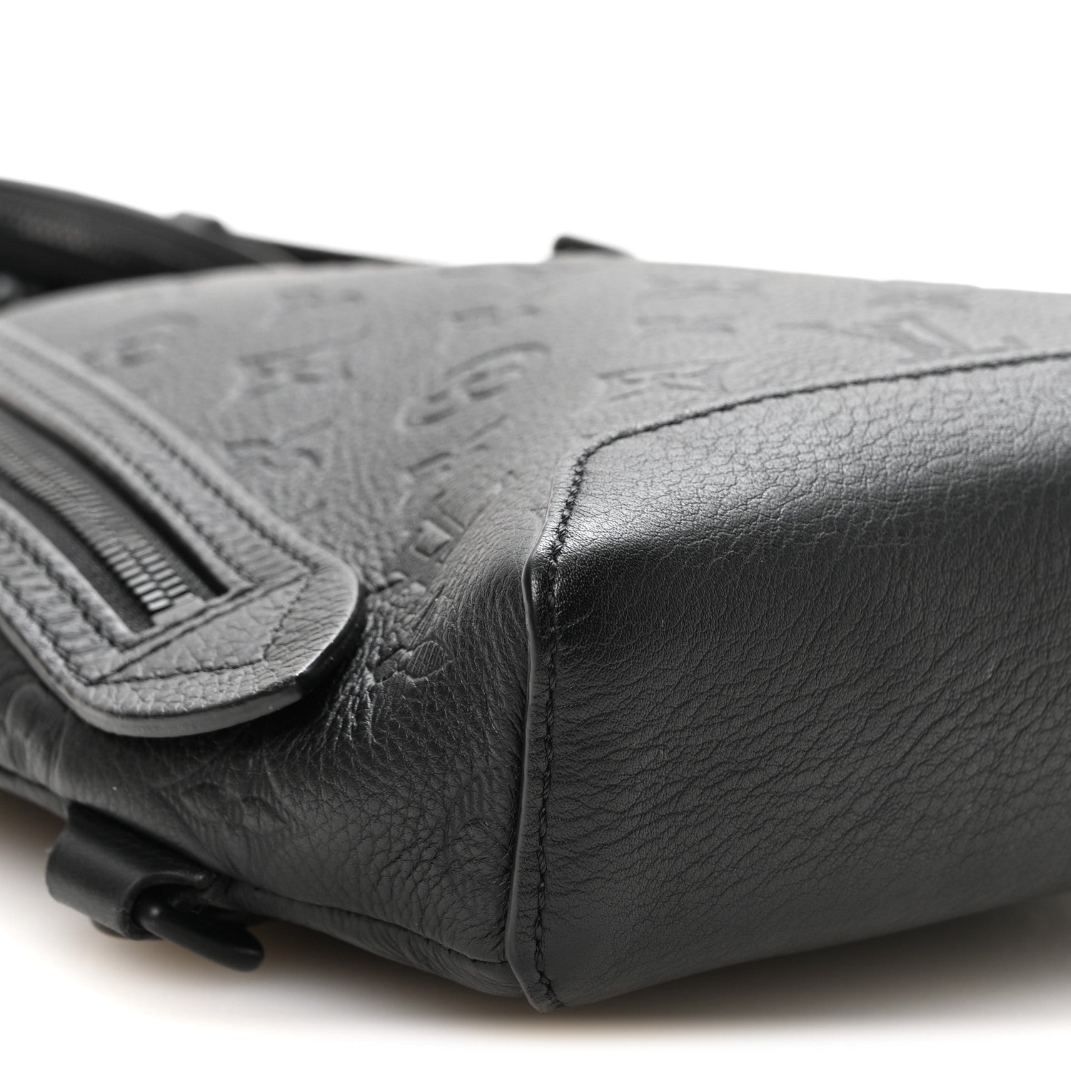 Louis Vuitton Calfskin Shadow Monogram Duo Slingbag Black 8 of 9