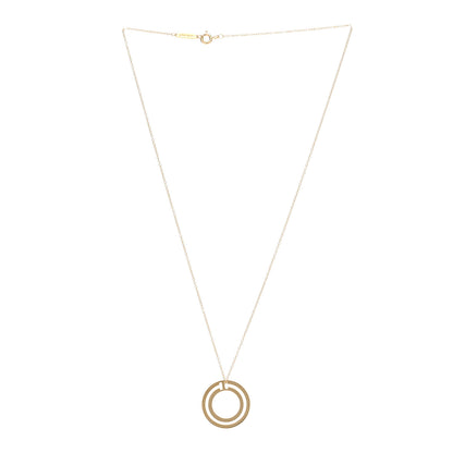 Tiffany 18K Yellow Gold T Circle Pendant Necklace 3 of 6