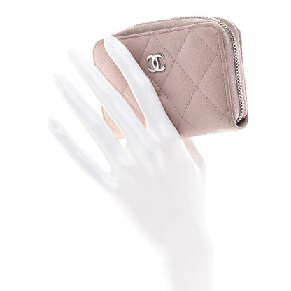 Chanel Caviar Quilted Zip Coin Purse Light Pink 2 of 8