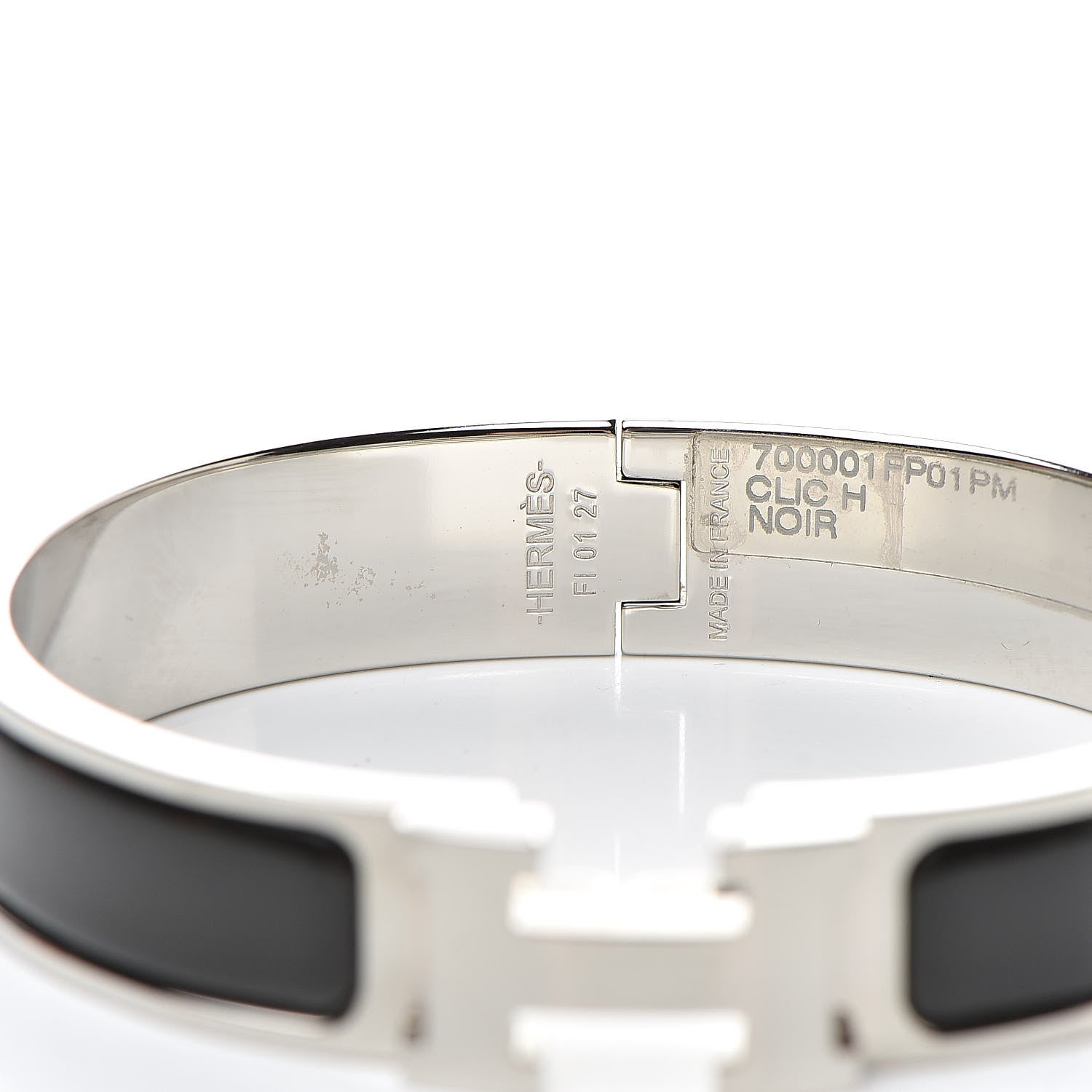 Hermes Enamel Narrow Clic Clac H Bracelet Black 4 of 6