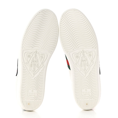 Gucci Calfskin Web GG Apple Embroidered Womens Ace Sneakers 40 White 6 of 10