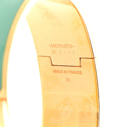 Hermes Enamel Wide Clic Clac H Bracelet GM Vert Aqua 4 of 6