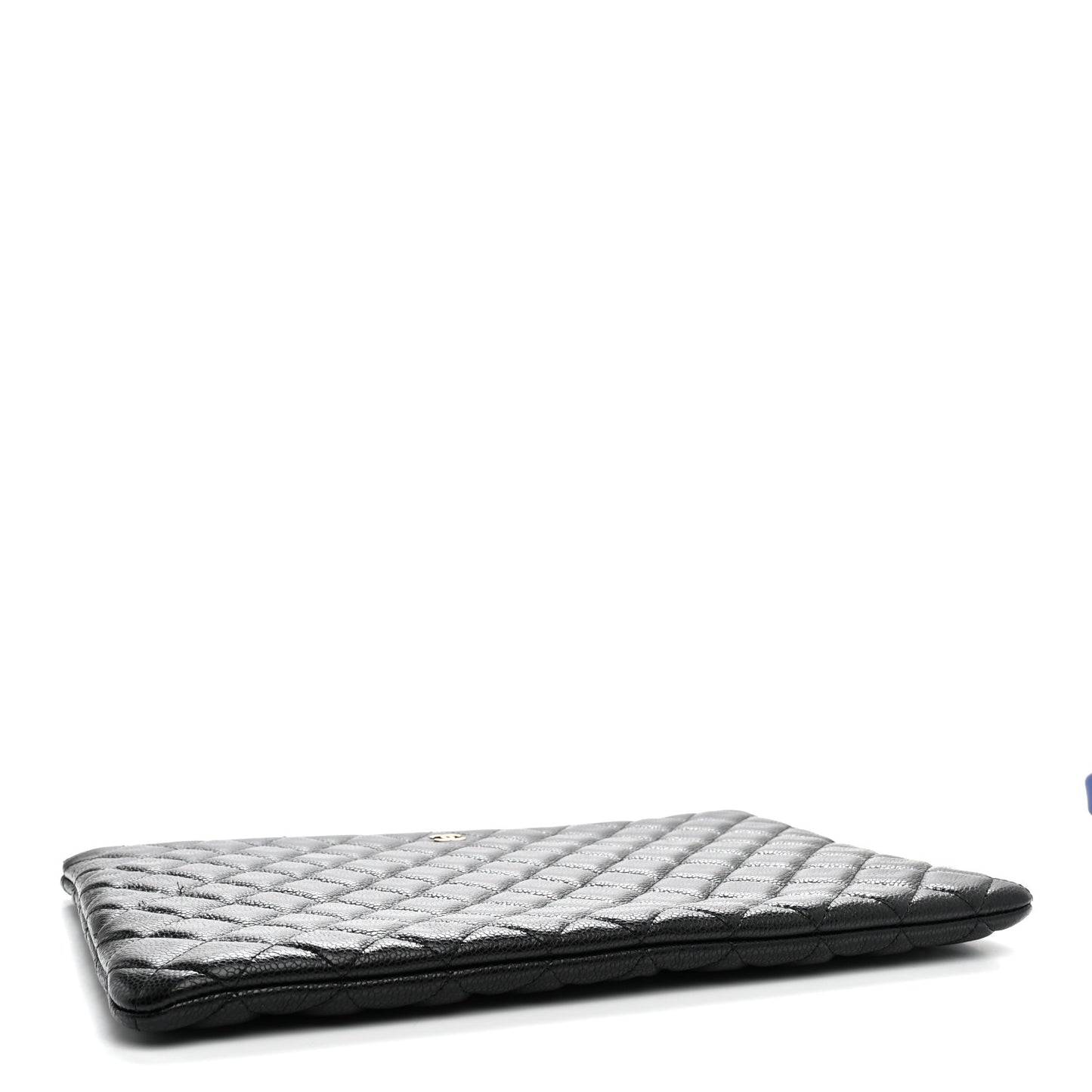 Caviar Quilted Large Cosmetic Case Black