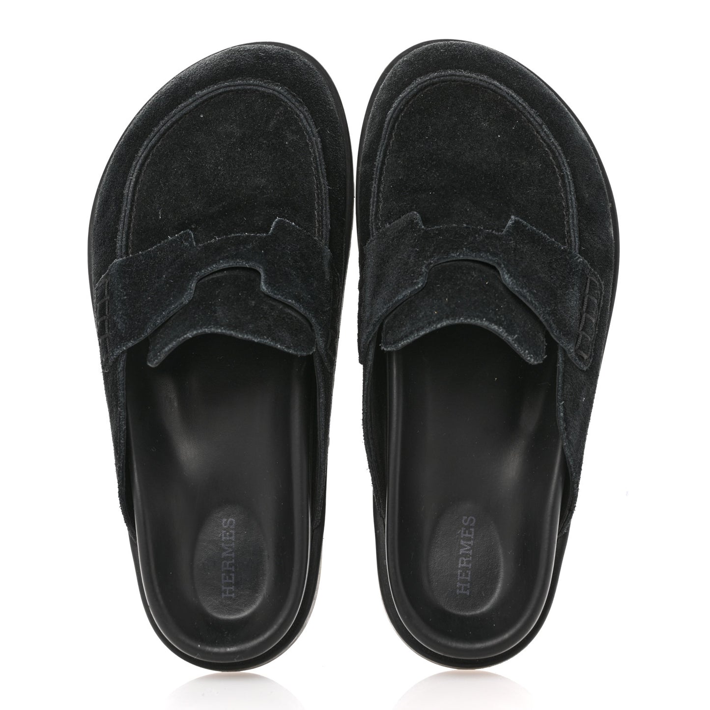 Suede Calfskin Go Mules 40 Black