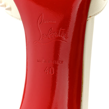Christian Louboutin Kid Baila Spike 85 Pumps 40 White 7 of 12