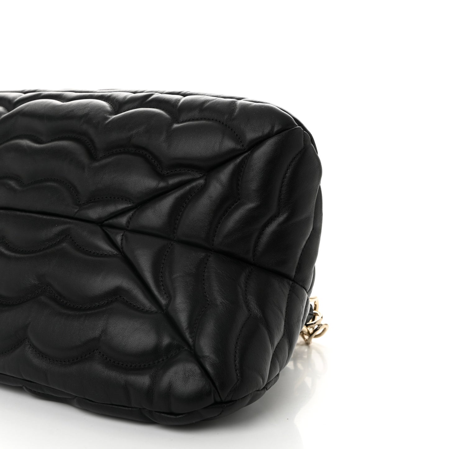 Quilted Calfskin Juana Shoulder Bag Black