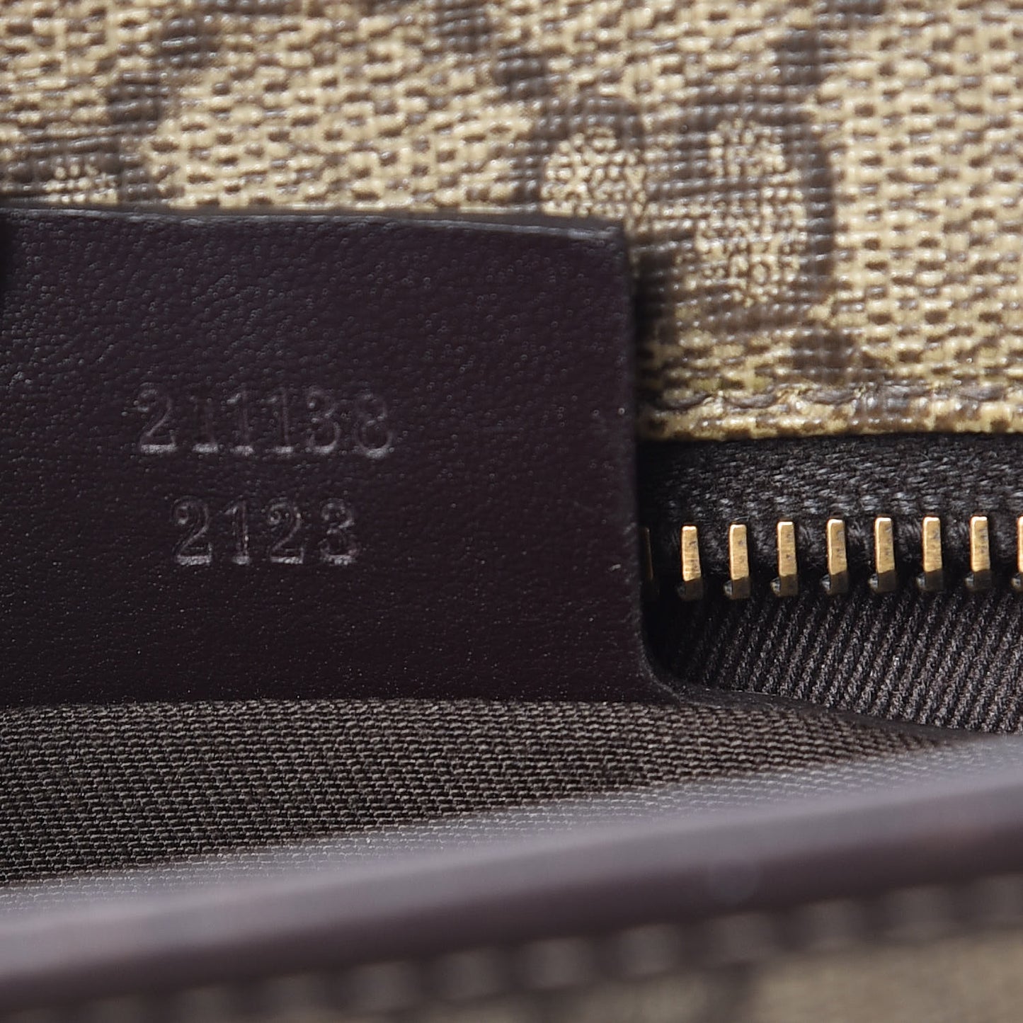 GG Supreme Monogram Small Joy Tote Dark Brown