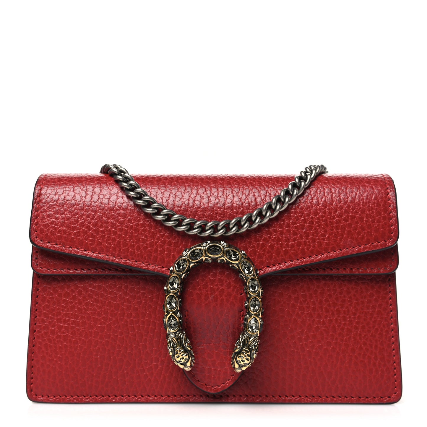 Calfskin Super Mini Dionysus Shoulder Bag Hibiscus Red