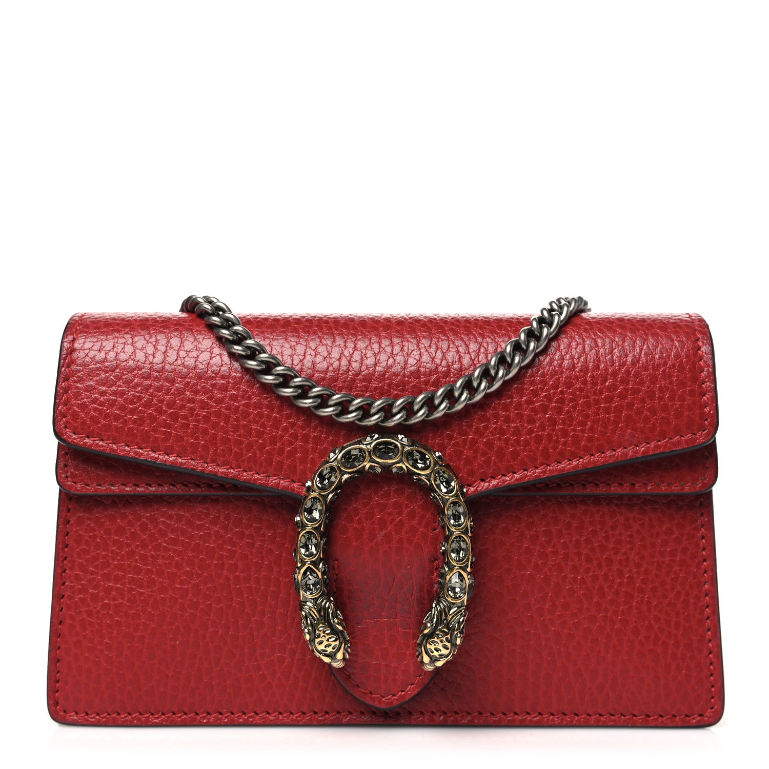 Gucci Calfskin Super Mini Dionysus Shoulder Bag Hibiscus Red 1 of 9