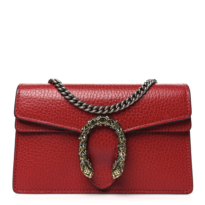 Gucci Calfskin Super Mini Dionysus Shoulder Bag Hibiscus Red 1 of 9