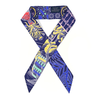 Hermes Silk La Danse Des Amazones Twilly Indigo Jaune Multicolor 1 of 3