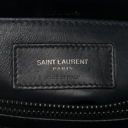 Saint Laurent Calfskin Y Quilted Monogram Small Loulou Chain Satchel Black 6 of 9