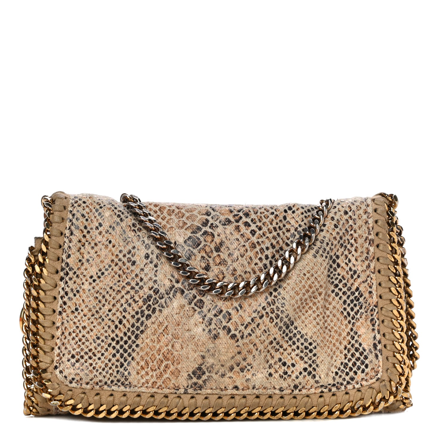 Stella McCartney Eco Python Falabella Crossbody Bag Camel 1 of 10