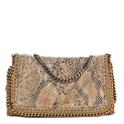Stella McCartney Eco Python Falabella Crossbody Bag Camel 1 of 10