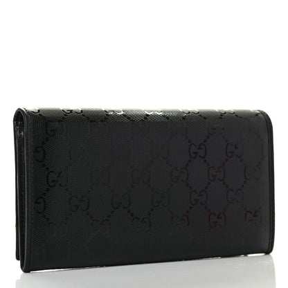 Gucci Imprime Monogram GG Pierce Continental Wallet Black 3 of 7