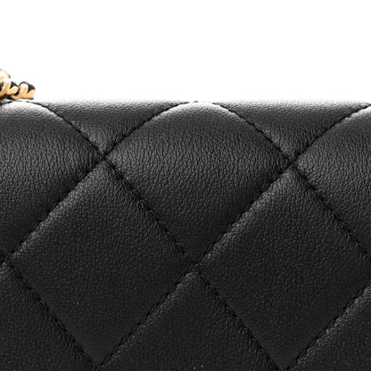 Chanel Calfskin Quilted Mini Chain Strap Flap Black 9 of 11