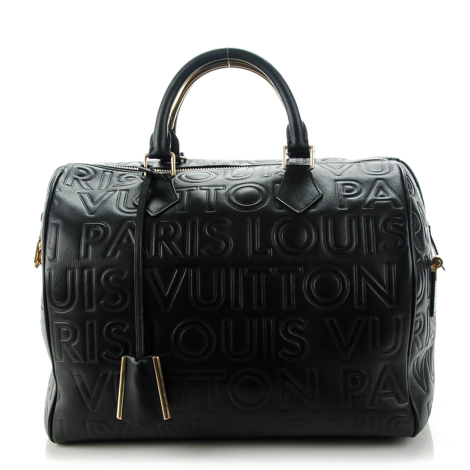 Louis Vuitton Calfskin Embossed Speedy Cube 30 Black 1 of 9