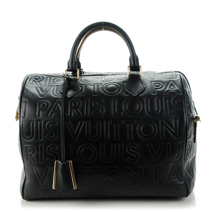 Louis Vuitton Calfskin Embossed Speedy Cube 30 Black 1 of 9